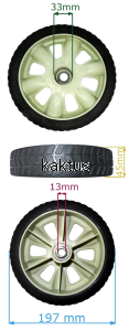 KOŁO 197MM KOSIARKI WORD WORLD PRZÓD 2100009A