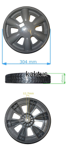 KOŁO 304MM KOSIARKI WORD WORLD 530PCH TYŁ