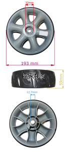 KOŁO 193 MM KOSIARKI WORD PRZ 530SP1SCH 2001500