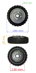 KOŁO 190MM T50SE TYŁ /M53S STIGA 381007361/0 54Z