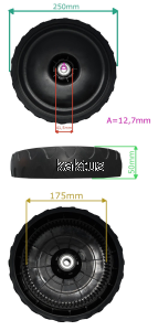 KOŁO 250MM TYŁ LIDER FAWORYT SH 48 53 72Z