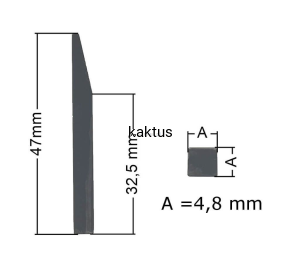 KLIN PIASTY ŚCIĘTY KOSIARK GERMAN HUSAR 4,8X4,8X47