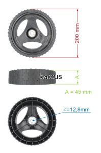 KOŁO 200MM TYŁ KOSIARKI HANDY DK46P150 606141