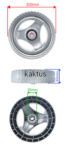 KOŁO FI 200 MM B/N KOSIARKI FAWORYT DK41P130 41P98