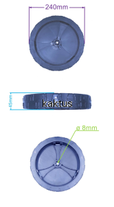 KOŁO JEZDNE 240MM TYLNE KOSIARKI HANDY YK2043A
