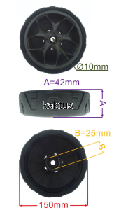 KOŁO FI 150 MM PRZEDNIE KOSIARKI NAC NAX1000S