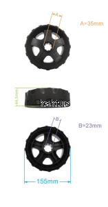 KOŁO 155MM PRZEDNIE KOSIARKI YLK40N P100 YLK46N139
