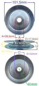 KOŁO PASOWE POMPY 4WD HYDRA 1134-5821-01