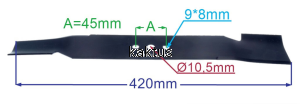 LISTWA TNĄCA 420 MM KOSIARKI NAC MEX42-E18