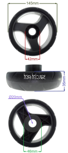 KOŁO 145MM KOSIARKI