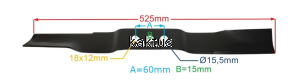 LISTWA TNĄCA 525MM HORTMASZ HKS 153N/ HKS 153NB