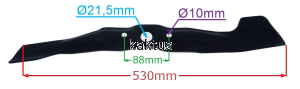 LISTWA TNĄCA 530MM HONDA HRX 537 HRB535 IZY53 DOLN