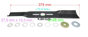 LISTWA TNĄCA 375 MM UNIWERSAL PLUS PODKŁADKI