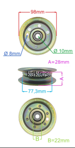 KOŁO PASOWE HUSQVARNA YT150 NAP. WĄSKIE