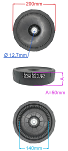 KOŁO 200MM NAPĘDOWE KOSIARKI 58Z