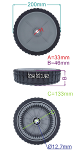 KOŁO 200MM KOSIARKI MURRAY BRUTE 7501390YP 53Z