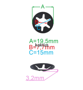 ZATRZASK KOŁA ZAPINKA GWIAZDKA 8MM 884037YP