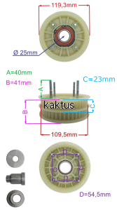 KOŁO ZĘBATE CEN.95C 105C STIGA 1134-9128-03