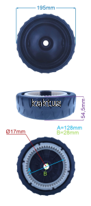 KOŁO 195MM KOSIARKI HORTMASZ D1566 1666 TYŁ 52Z