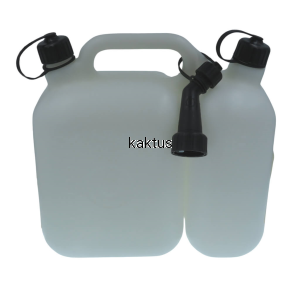 KANISTER PALIWA DWUKOMOROWY 5l+2,5l BIAŁY