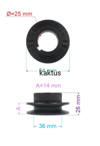 KOŁO PASOWE NA WAŁ 25MM LV46 LV50 SILNIK SUBARU