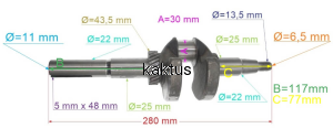 WAŁ KORBOWY SILNIKA LONCIN LC1P75F