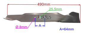 LISTWA TNĄCA 490MM MTD ZAMIENNIK 742-0610