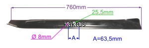 LISTWA TNĄCA 760MM MTD 742-0609 ZAMIENNIK