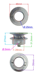 KOŁO PASOWE WAŁU 25MM FAWORYT LIDER HANDY SH53