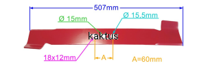 LISTWA TNĄCA 507MM KOSIARKI NAC CEDRUS ŁOPATY