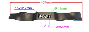 LISTWA TNĄCA 457 MM KOSIARKI NAC DAYE DYM MIELĄCY
