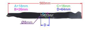 LISTWA TNĄCA 560 MM MTD ZAMIENNIK 742-0742