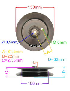 KOŁO PASOWE TRAKTORKA MTD ZAMIENNIK 756-04050