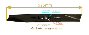 LISTWA TNĄCA 530 MM WORLD,GREEN TECHNOLOGY