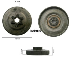 BĘBEN SPRZĘGŁA 3/8" 6Z FI 69,8MM DOLMAR