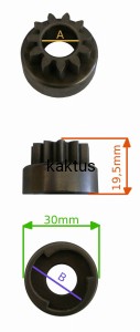 ZĘBATKA NAPĘDU PRAWA DY184S HANDY WR40N100