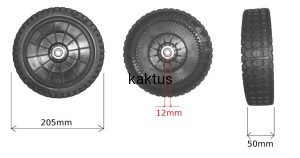 KOŁO FI 205 TYLNE KOSIARKI VICTUS 66110102R 62Z
