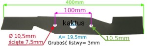 LISTWA TNĄCA 400 MM HORTMASZ JA1611 NAC LE16-40-S