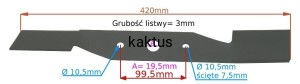 LISTWA TNĄCA 420 MM HORTMASZ JA1171 NAC LE18-42
