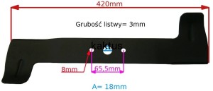 LISTWA TNĄCA 420 MM STIGA ESTATE 2084 3084 3084H L