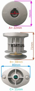 PIASTA NOŻA OLEOMAC COMFORT ALLROAD 4 22,2MM