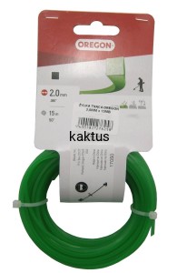 ŻYŁKA TNĄCA OREGON 2,0MM x 15MB ETYKIETA KWADRAT