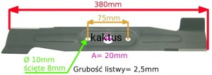 LISTWA TNĄCA 380 MM AL-KO NAC
