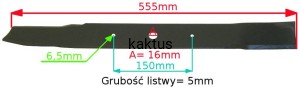 LISTWA TNĄCA 555 MM AL-KO ALKO AGREGAT 110CM