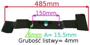 LISTWA TNĄCA 485 MM AL-KO ALKO LEWY AGREGAT 92/95