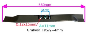 LISTWA TNĄCA 560 MM LS56 LS1135