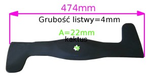 LISTWA TNĄCA 474 MM JOHN DEERE LEWA