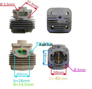 CYLINDER KOSY STIGA SBC 242 242D 118804034/0