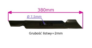 LISTWA TNĄCA 380 MM KOSIARKI LIDER LM-C3805 KC1600