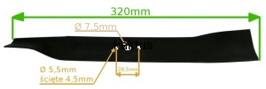 LISTWA TNĄCA 320 MM LIDER JV1000K JVX1000K-31 EL